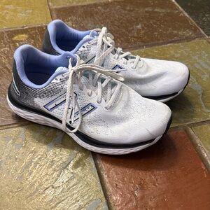 Women's White and Black Athletic Shoes